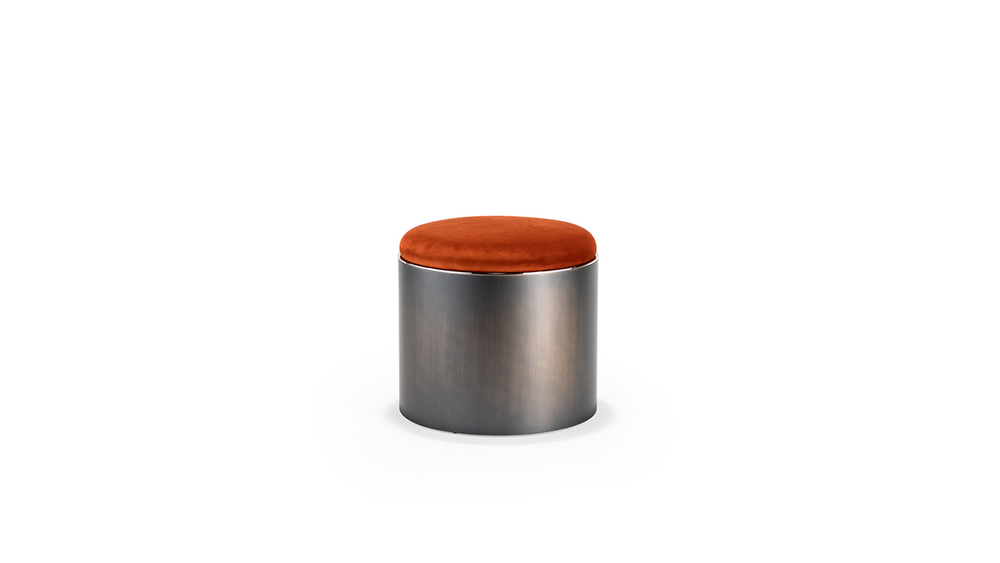 Tau Steel Pouf by Reflex Angelo, view 2