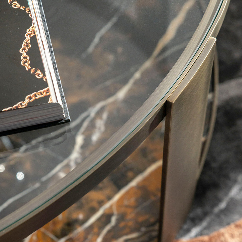 TréSor Round Bronzed Cocktail Table — view 3