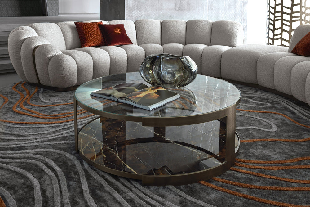 TréSor Round Bronzed Cocktail Table — view 5