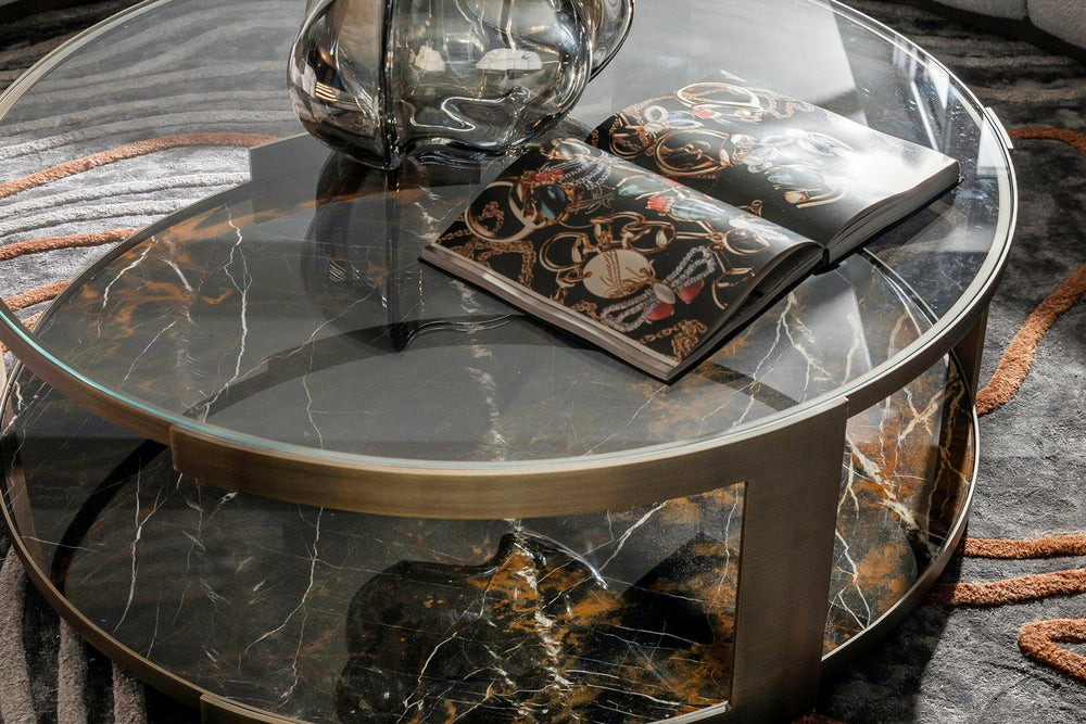 TréSor Round Bronzed Cocktail Table — view 6