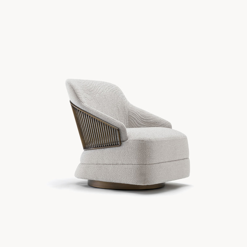TréSor Swivel Armchair — front view